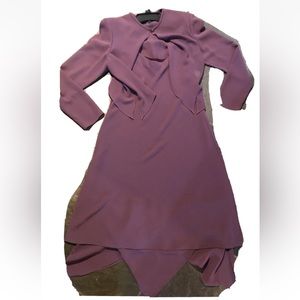 Eggplant Purple DRESS/jacket Long Flowy Lined VTG Elegant sleeveless whimsy goth